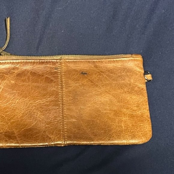 VTG Brown Distressed Leather Zip Studded Accents Pouch Wallet 7.5"x4.25" - Picture 12 of 15
